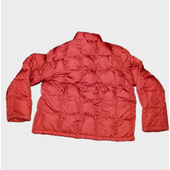 Eddie Bauer Goose Down Large Puffer Jacket Red Quilted Ripstop USA MCM Clean - Picture 11 of 16